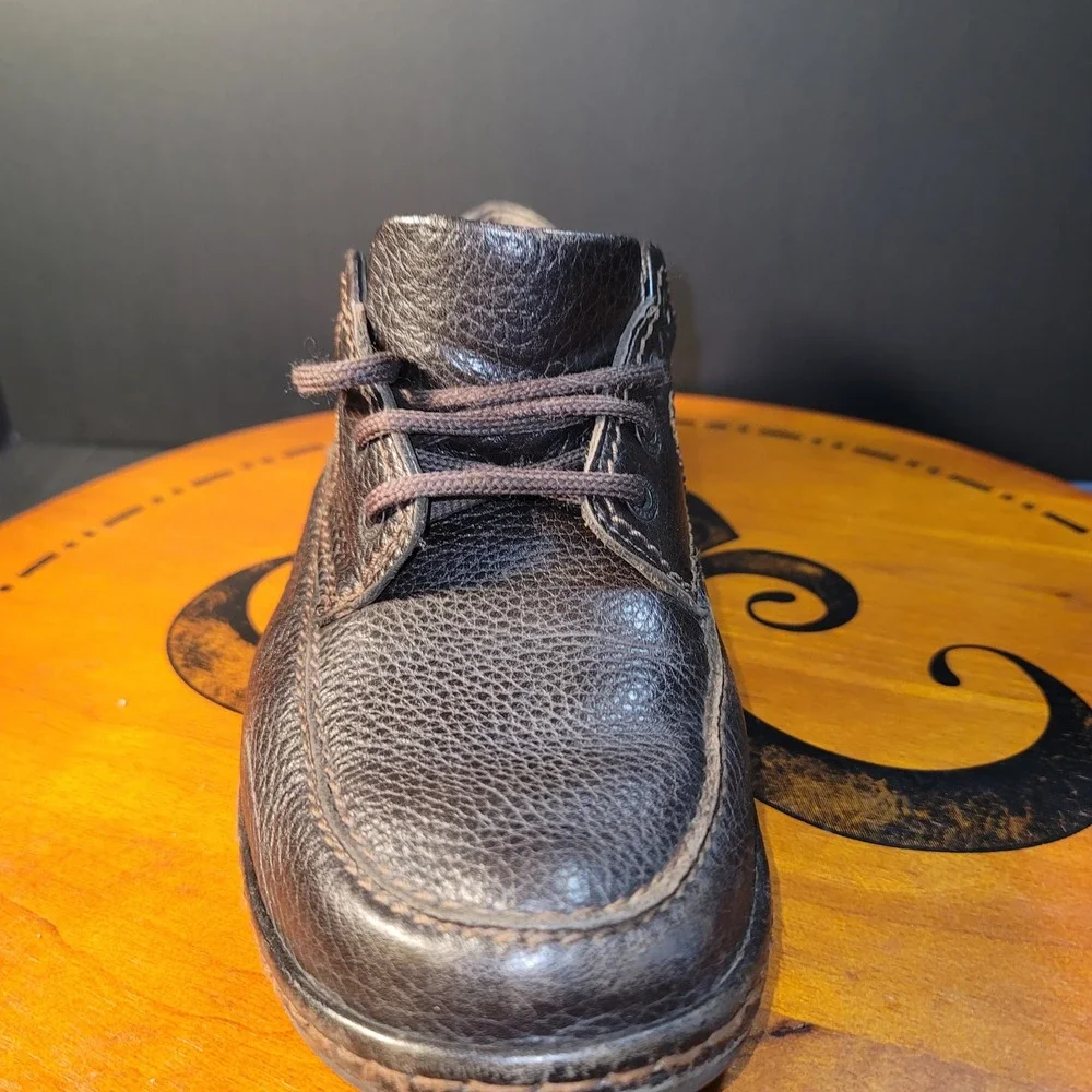 Mephisto Mens Brown Pebbled Leather Lace Up Walking Shoes 8.5 EUR 9381250051